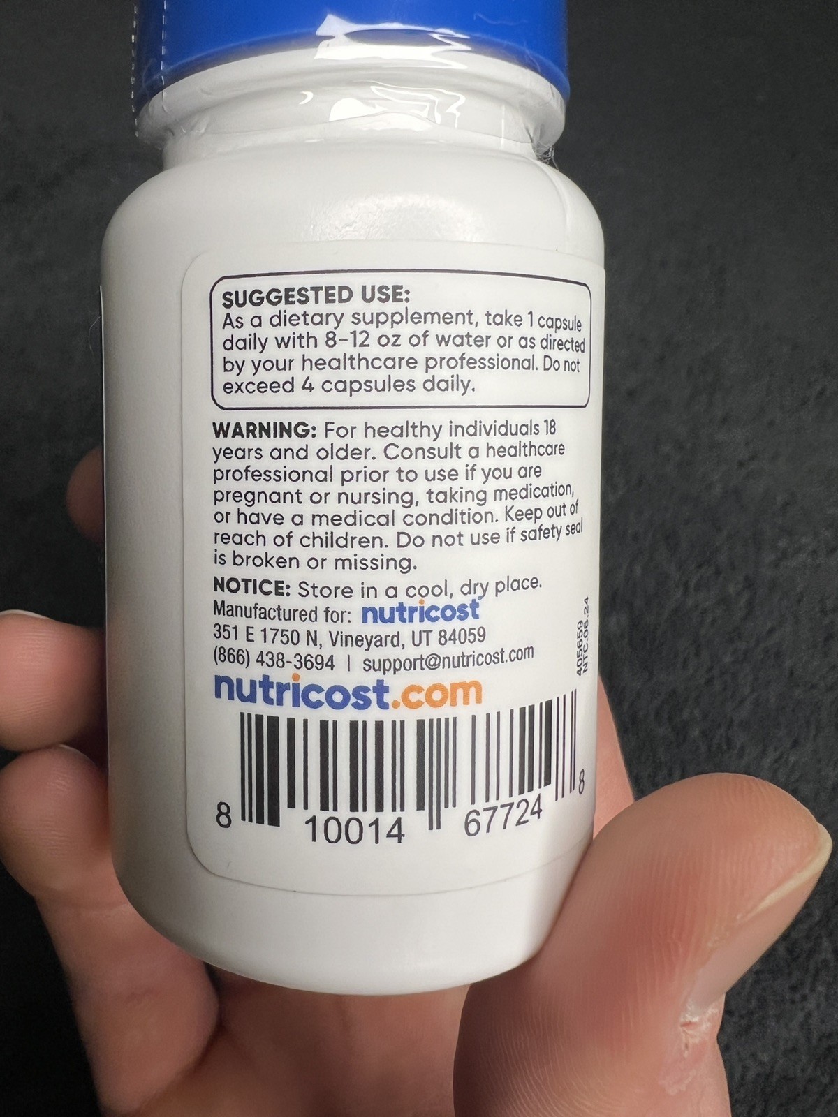 Nutricost Caffeine Pills 100mg, 30 Capsules