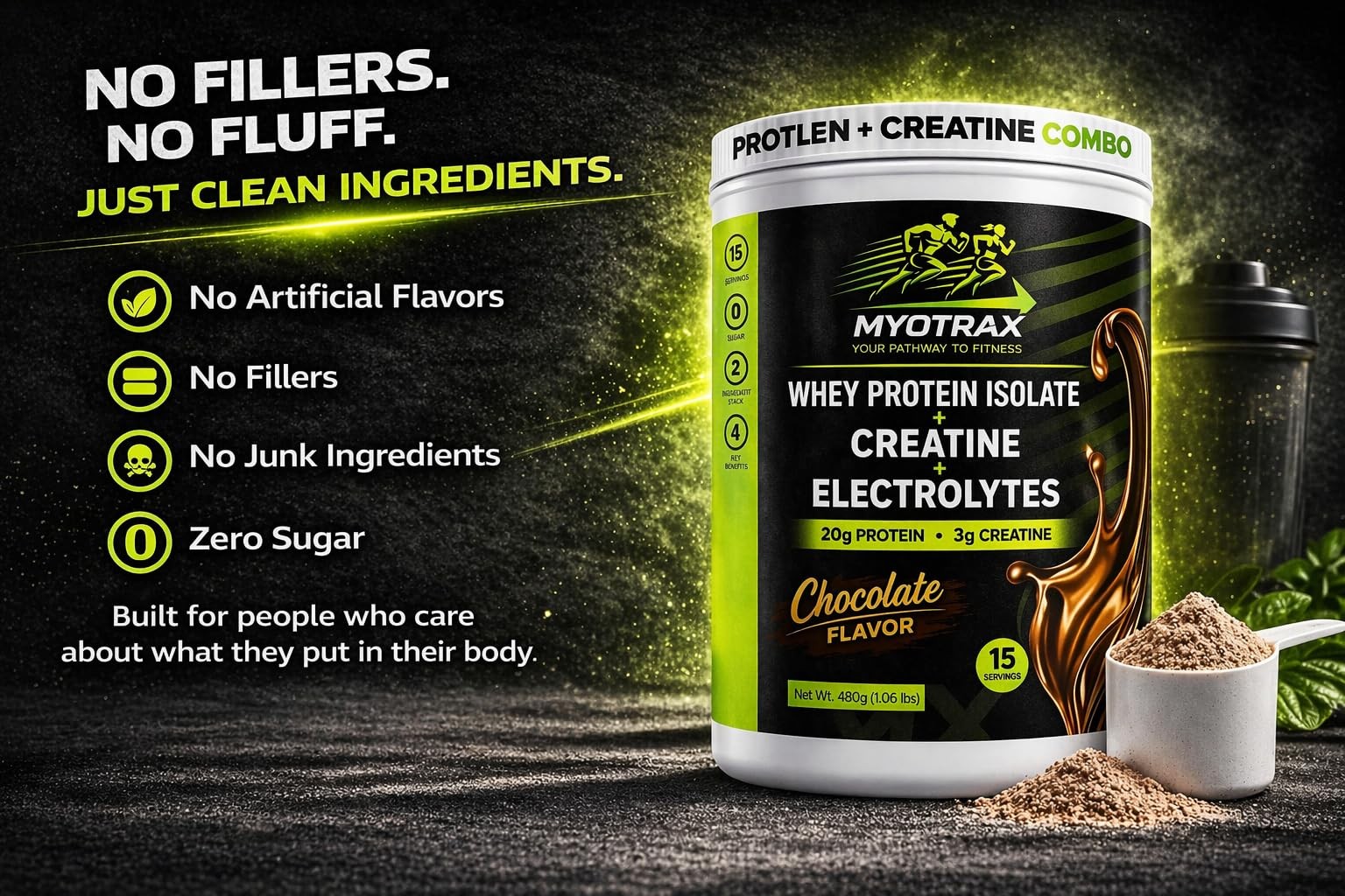 Protein and Creatine Powder Combo Whey Protein Isolate Protein Powder with Cr…
