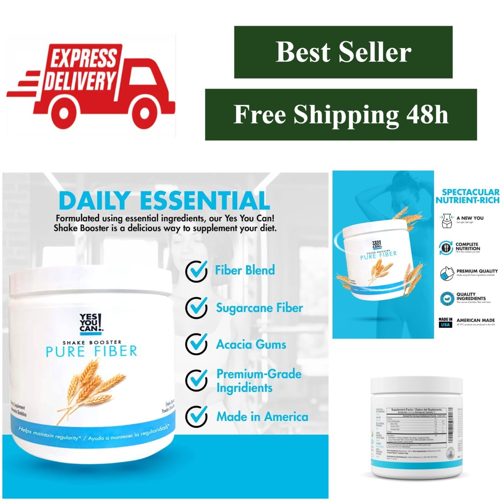 Yes You Can! Shake Booster Pure Fiber – 30 Servings