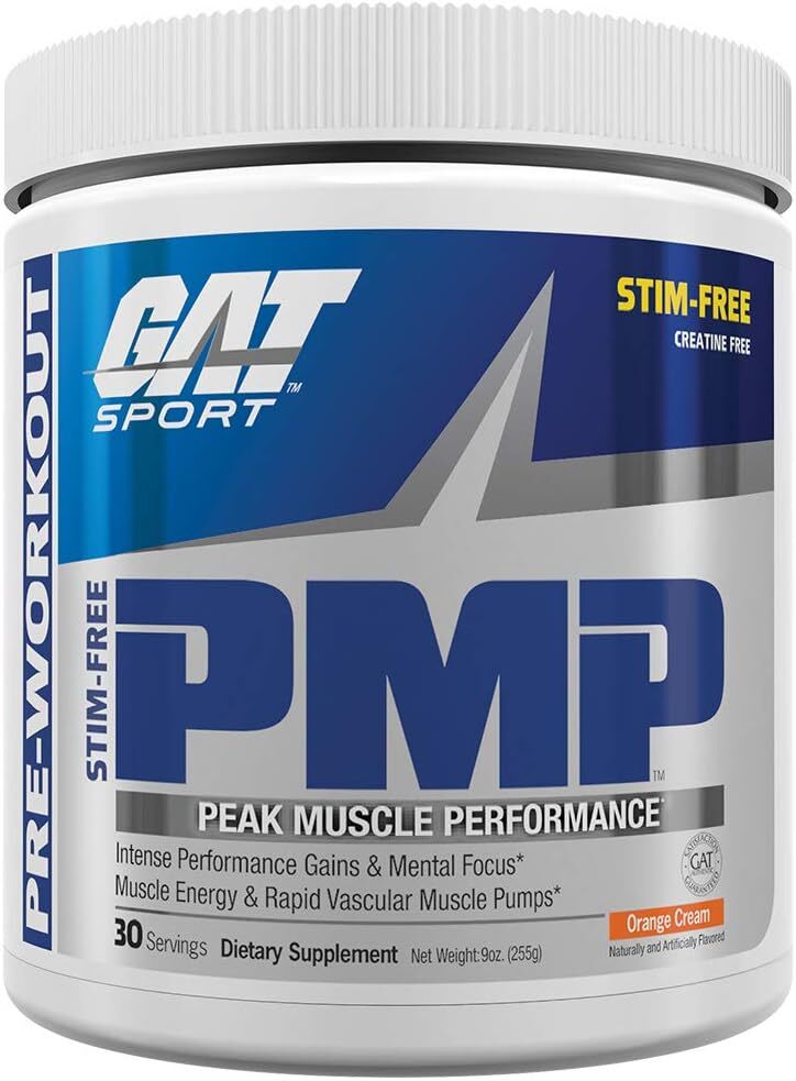 GAT Sport PMP Stim-Free Peak Muscle Performance Pre-Workout 30 Servings New