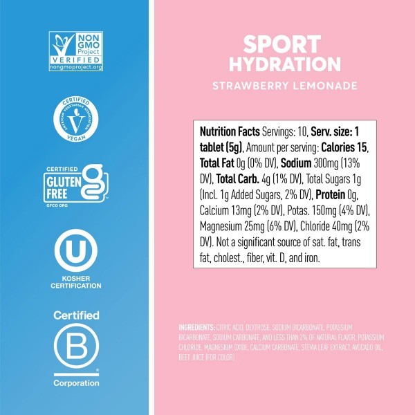 Hydration Sport Drink Dissolving Vegan Tablets – Variety Pack – 5.8oz/30ct