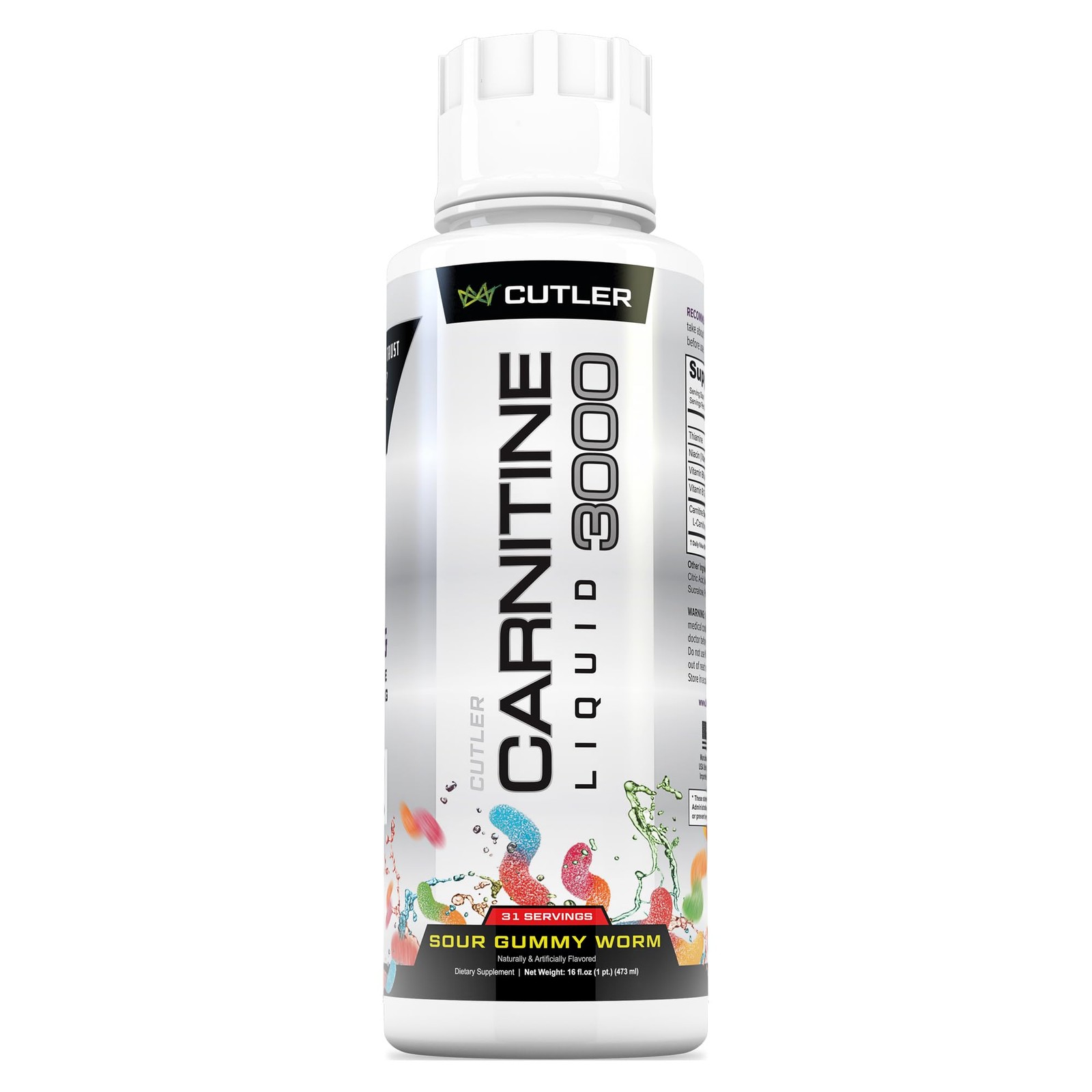 Cutler Nutrition Liquid L-Carnitine Fat Burner 16 Fl Oz (Pack of 1)