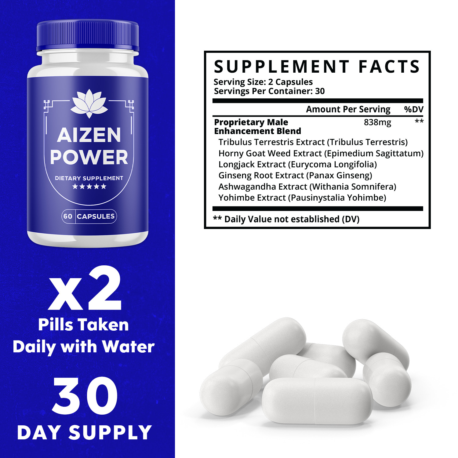 Aizen Power Pills – Aizen Power Male Vitality Support Supplement ORIGINAL -5Pack