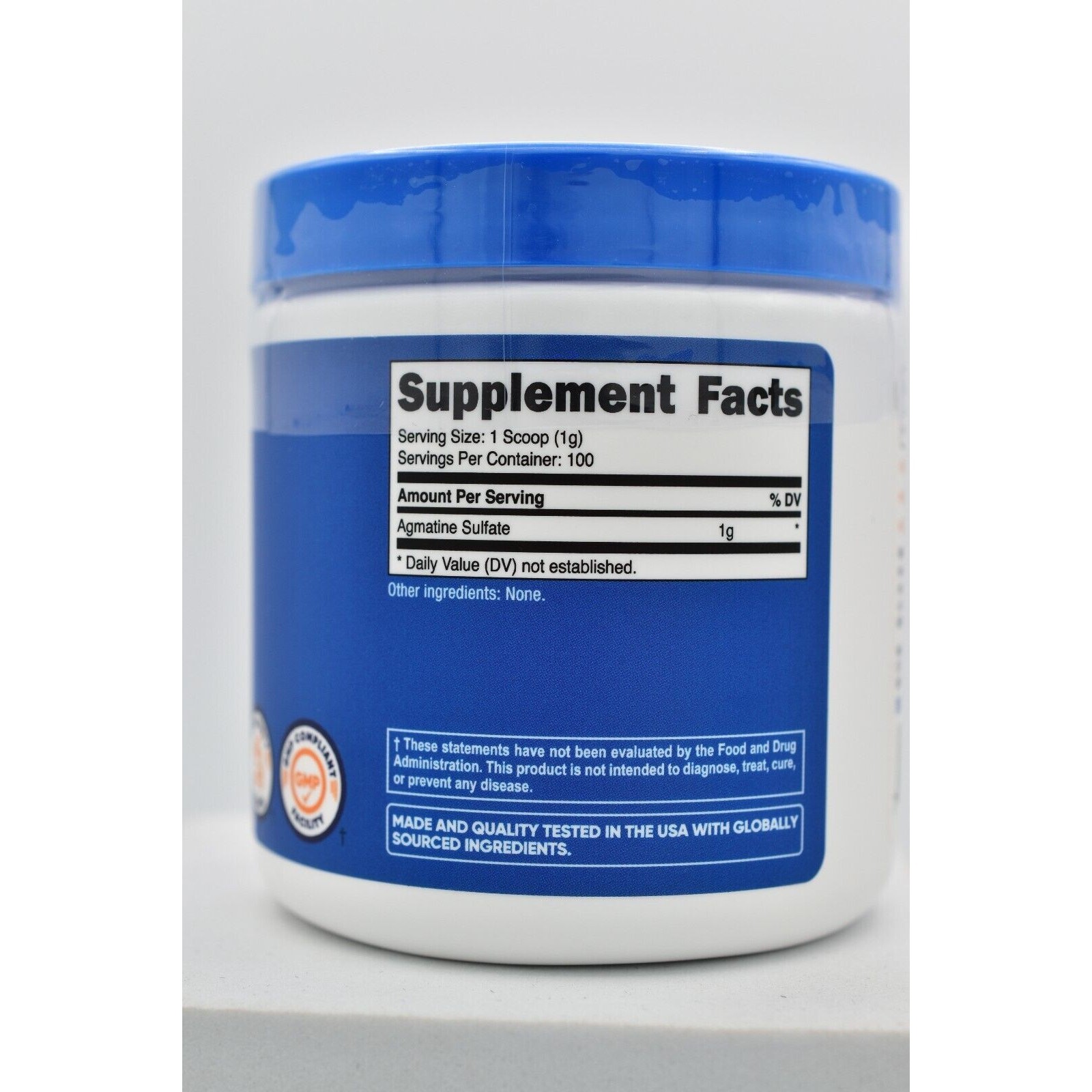 Nutricost Agmatine 100 Grams 100 Servings of 100g Pure Unflavored Sealed 09/2026