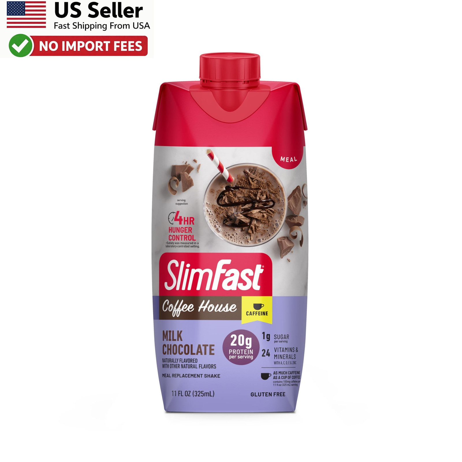 SlimFast Protein Shake Milk Chocolate 20g Protein Meal Replacement Drink FROM US