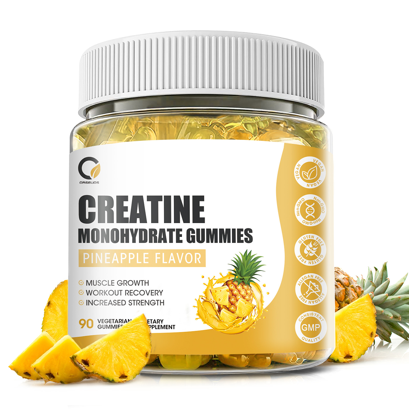 180 Pills Creatine Monohydrate Gummies Improve Performance and Strength