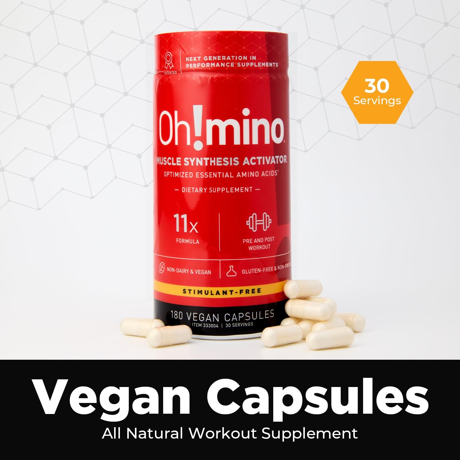 Ohmino Essential Amino Acids Supplement, StimulantFree Capsules, All 9 EAAs, …