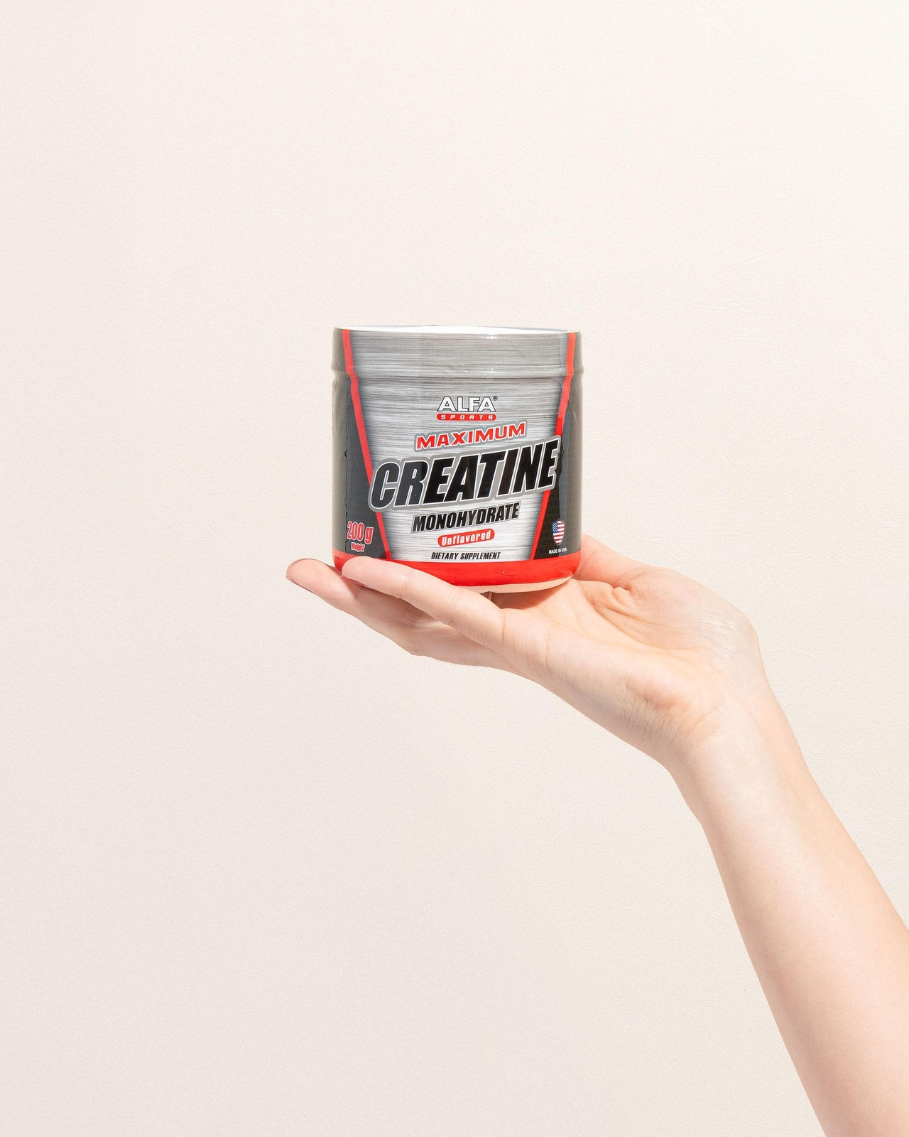 Alfa Sports Creatine Powder Formula – Unflavored, Pure 7.05 Ounce (Pack of 1)