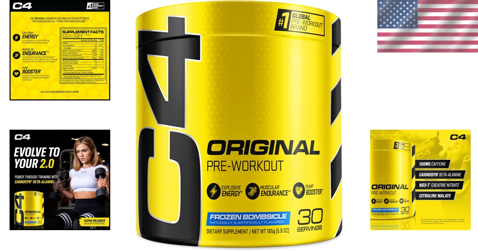 Sugar-Free Frozen Bombsicle Pre-Workout Powder – 30 Servings of Energy & Stre…