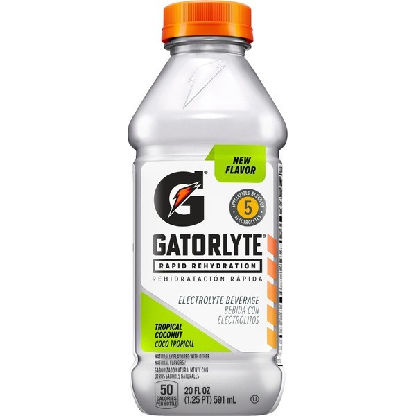 Gatorade Gatorlyte Tropical Coconut 20oz 6 Pack Rapid Rehydration Drink