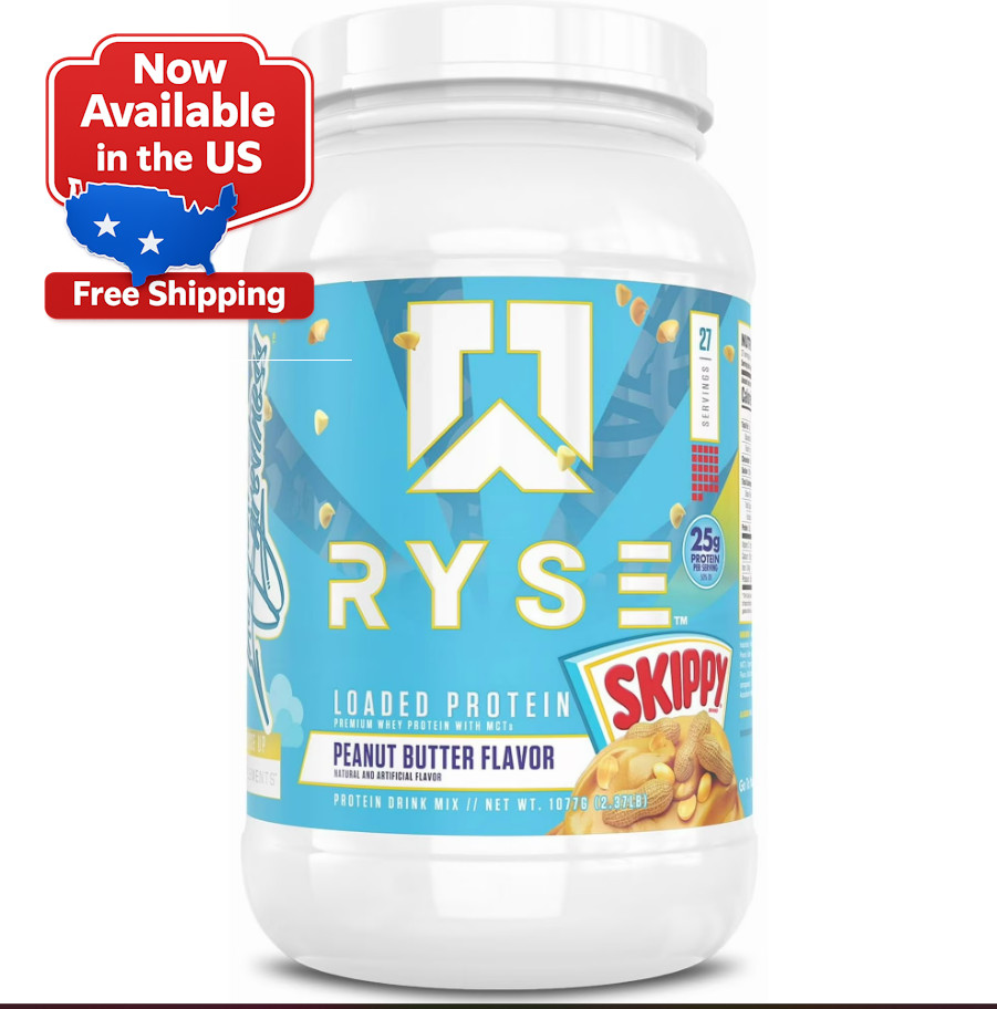 RYSE Loaded Protein Powder – Skippy Peanut Butter – 27 Servings