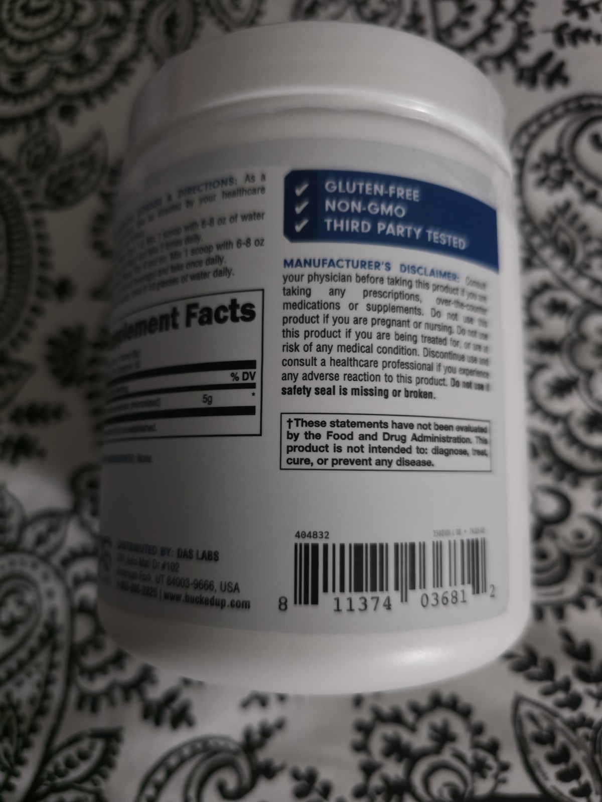 Creatine Monohydrate Micronized 250g 50 Servings 5g Unflavored Exp. 2027