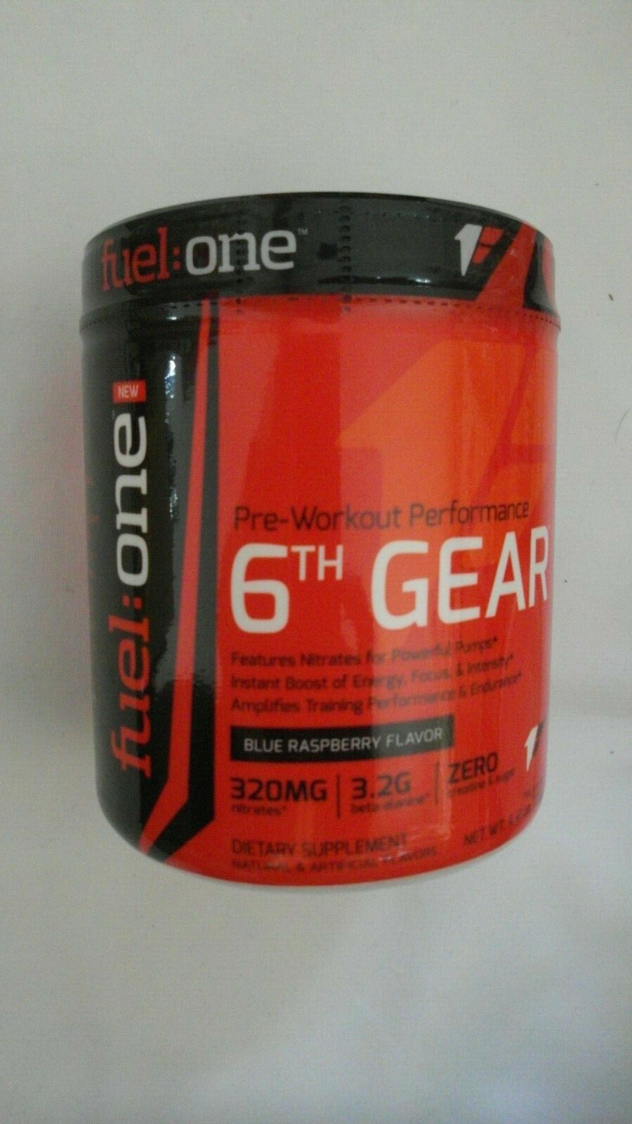 Fuel: One 6th Gear Pre-Workout Performance 4.41 Oz 30 Servings Blue Raspberry