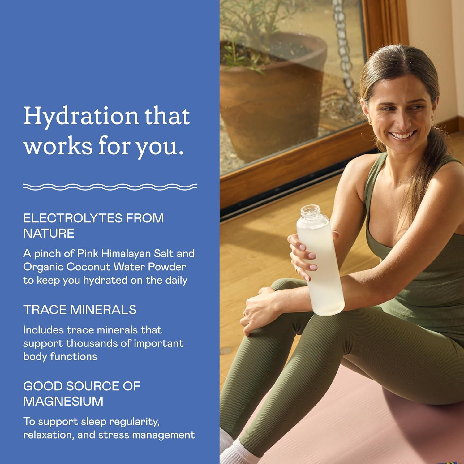 GOODONYA Organic Hydration Electrolyte Drink Mix, Certified Organic Hydration Po