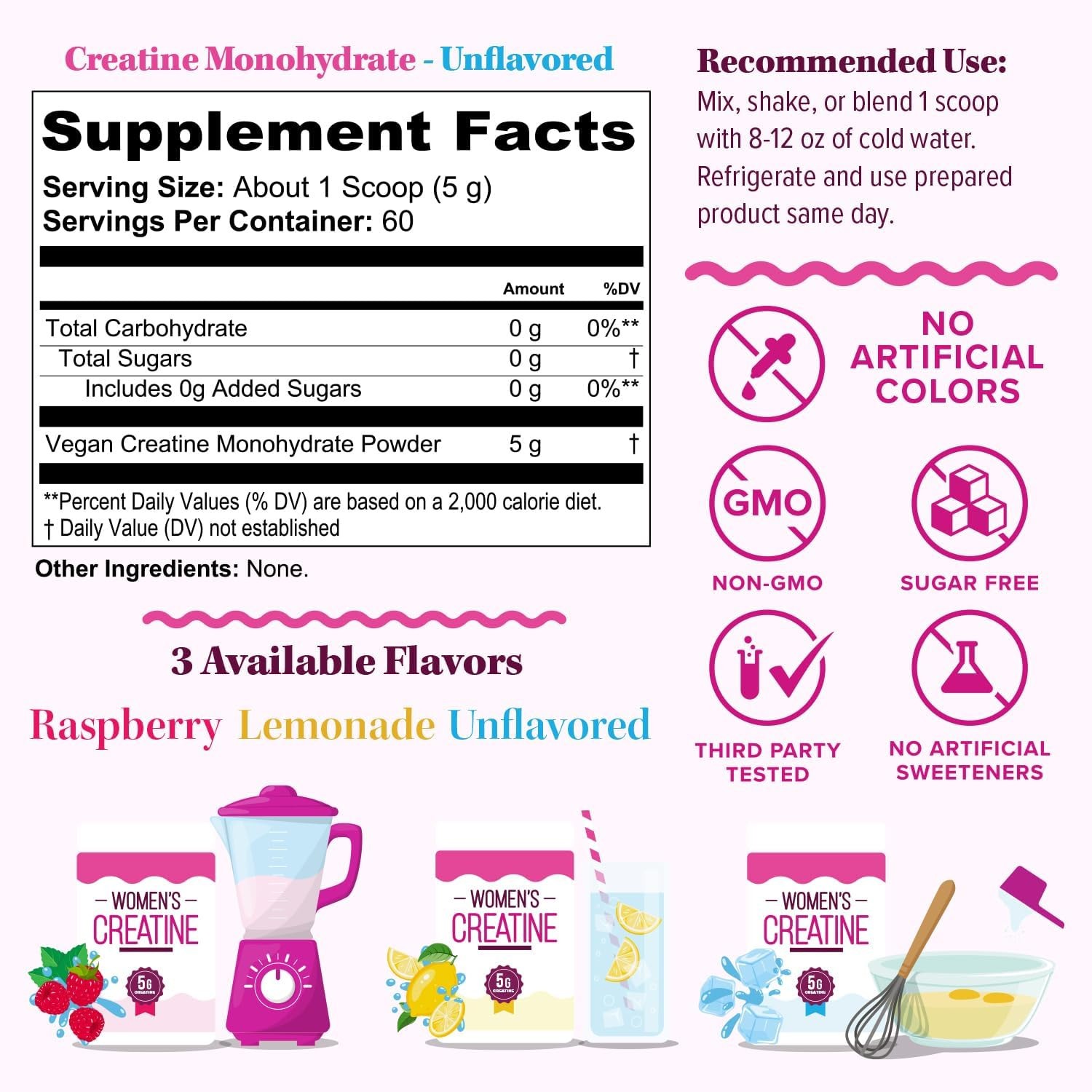 Vitauthority Women’s Micronized Creatine Monohydrate Powder ~ UNFLAVORED