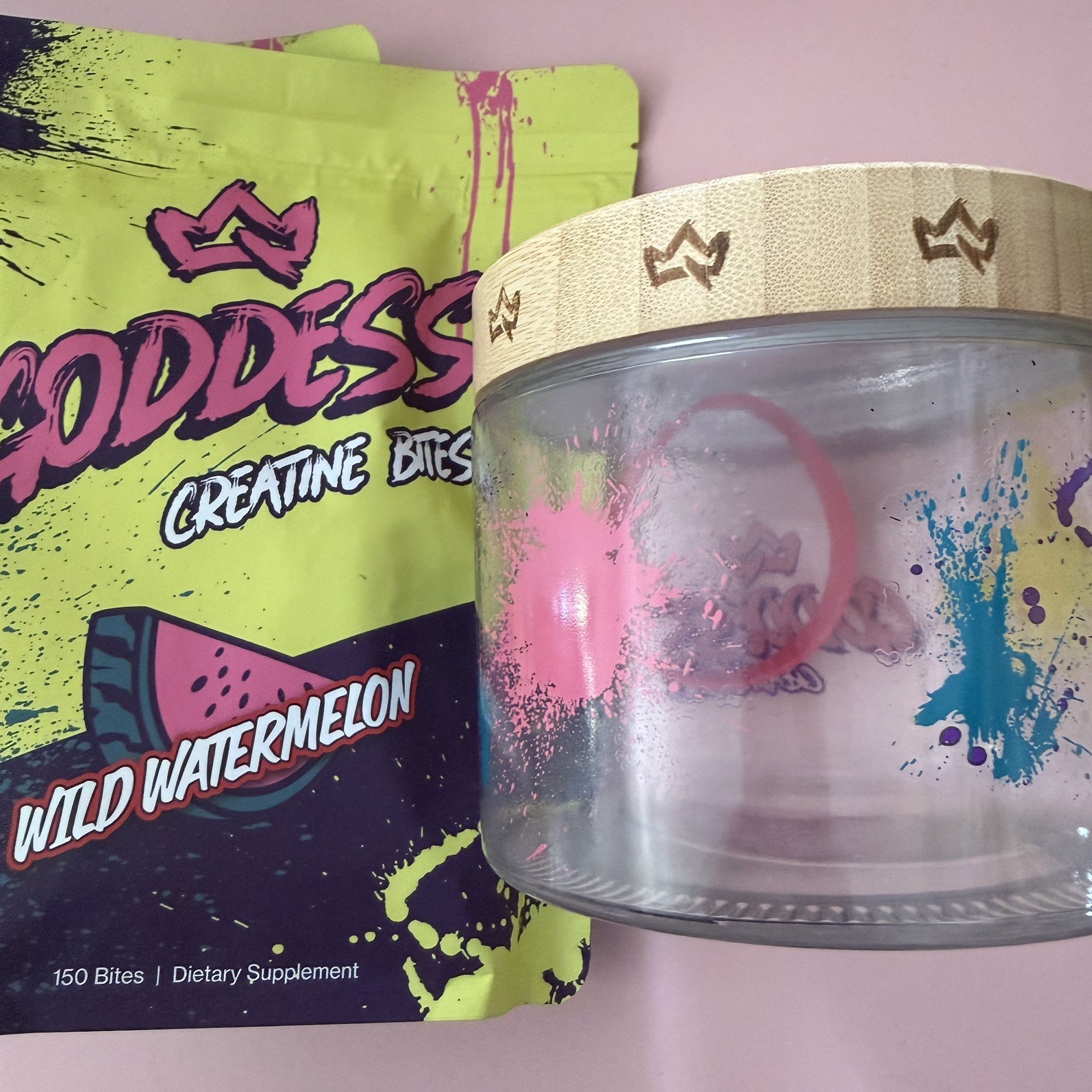 100% Authentic Primal Queen Set GODDESS 2 Creatine Gummy Bites Watermelon + JAR