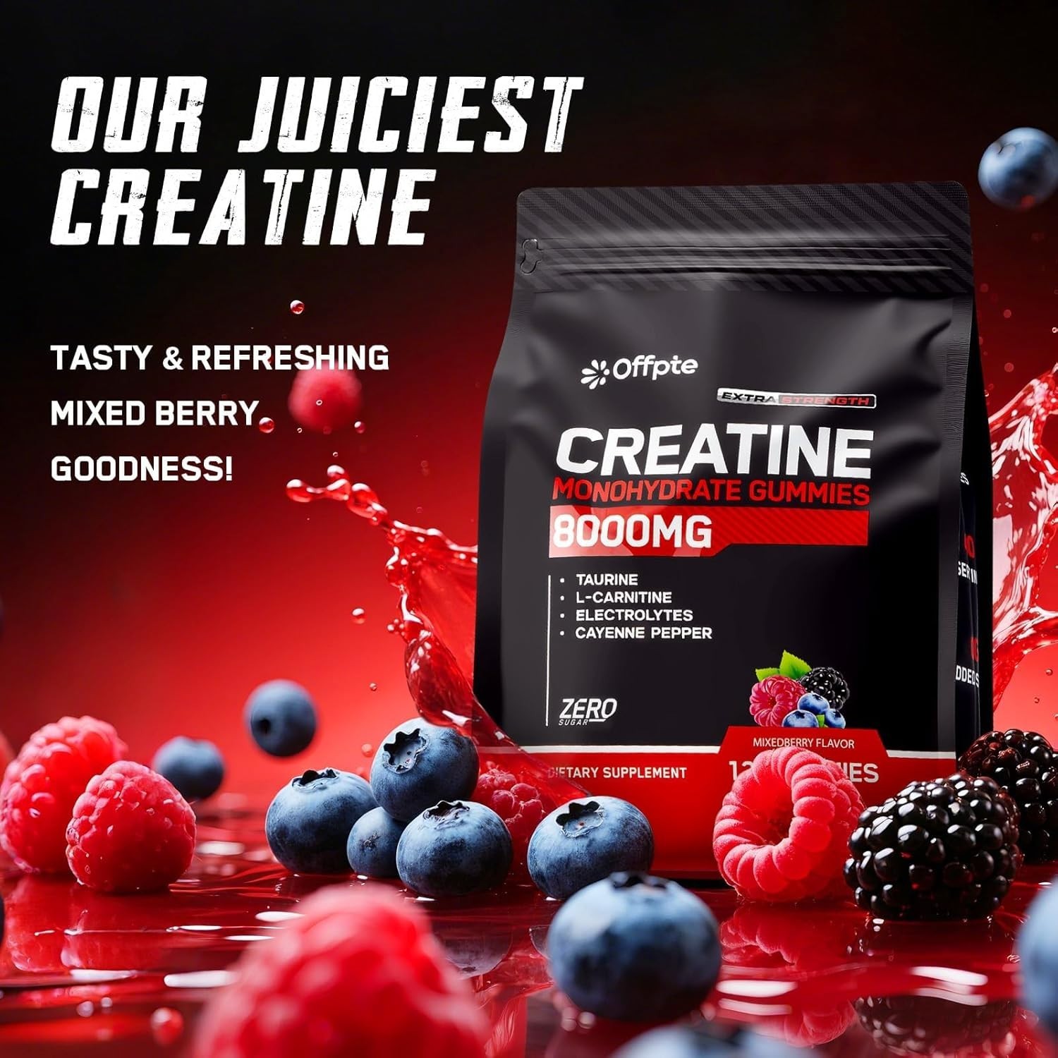 Creatine Monohydrate Gummies for Men & Women,120 Sugar EXP 6/27