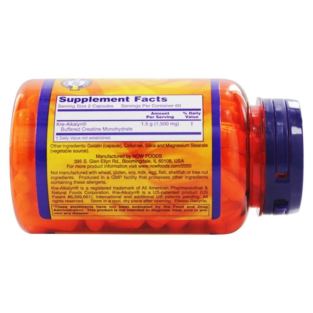 NOW Foods Kre-Alkalyn Creatine, 120 Capsules