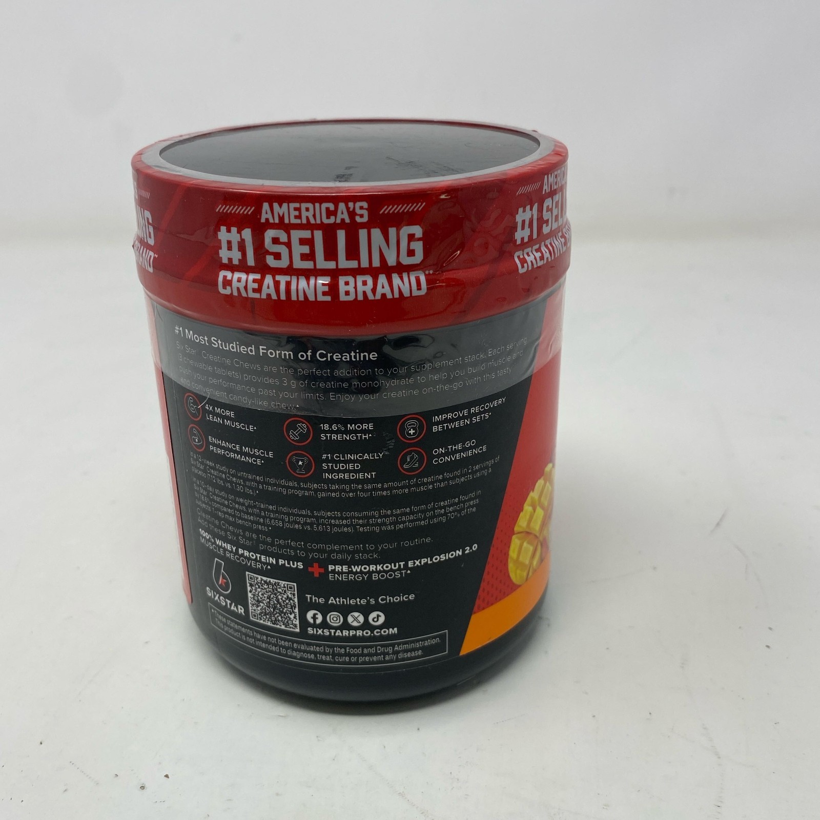 Six Star Pro Nutrition Creatine Chews Paradise Punch 75ct, 25 Servings