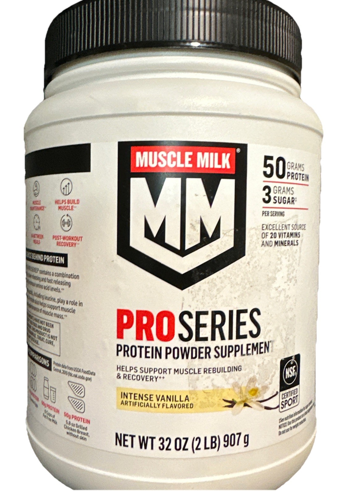 💪Muscle Milk Pro Series Protein Powder Intense Vanilla 50g Protein EXP : 10/26