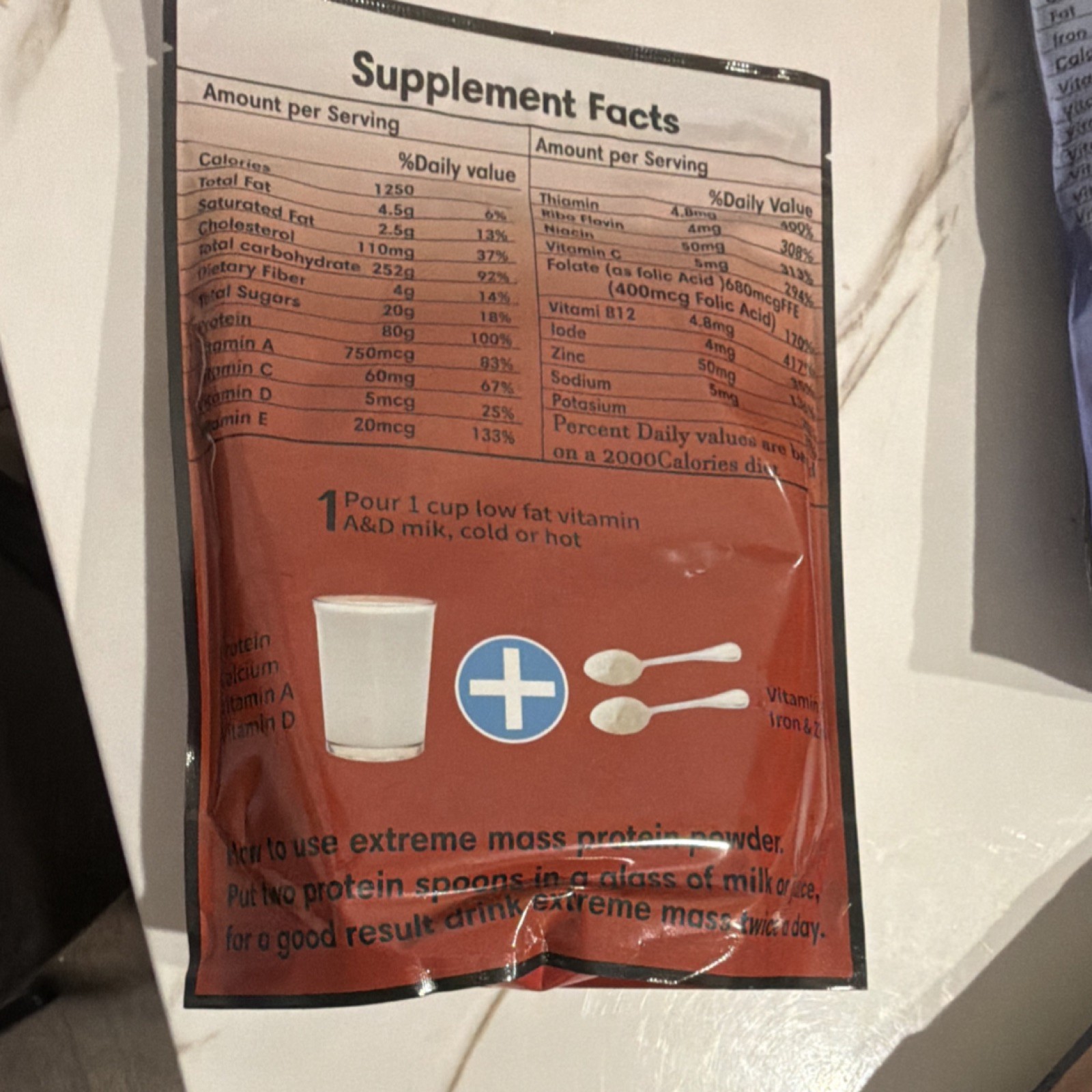 Natura Max Natural Protein Powder Strawberry Vanilla 500g Muscle Gain