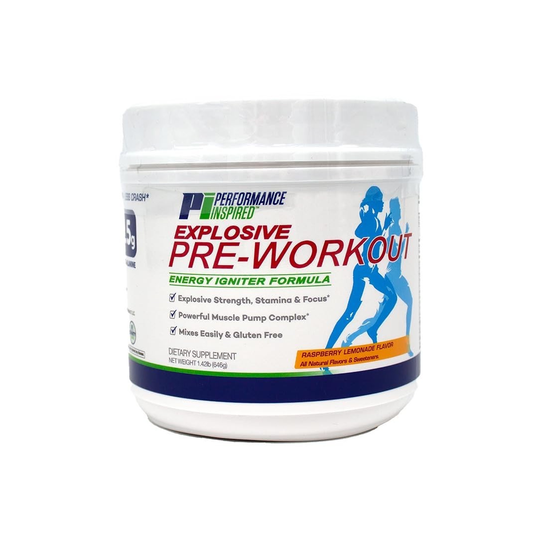 All-Natural Pre-Workout Powder – Vegan, Gluten-Free, Citrulline, Nitrosigine, Be