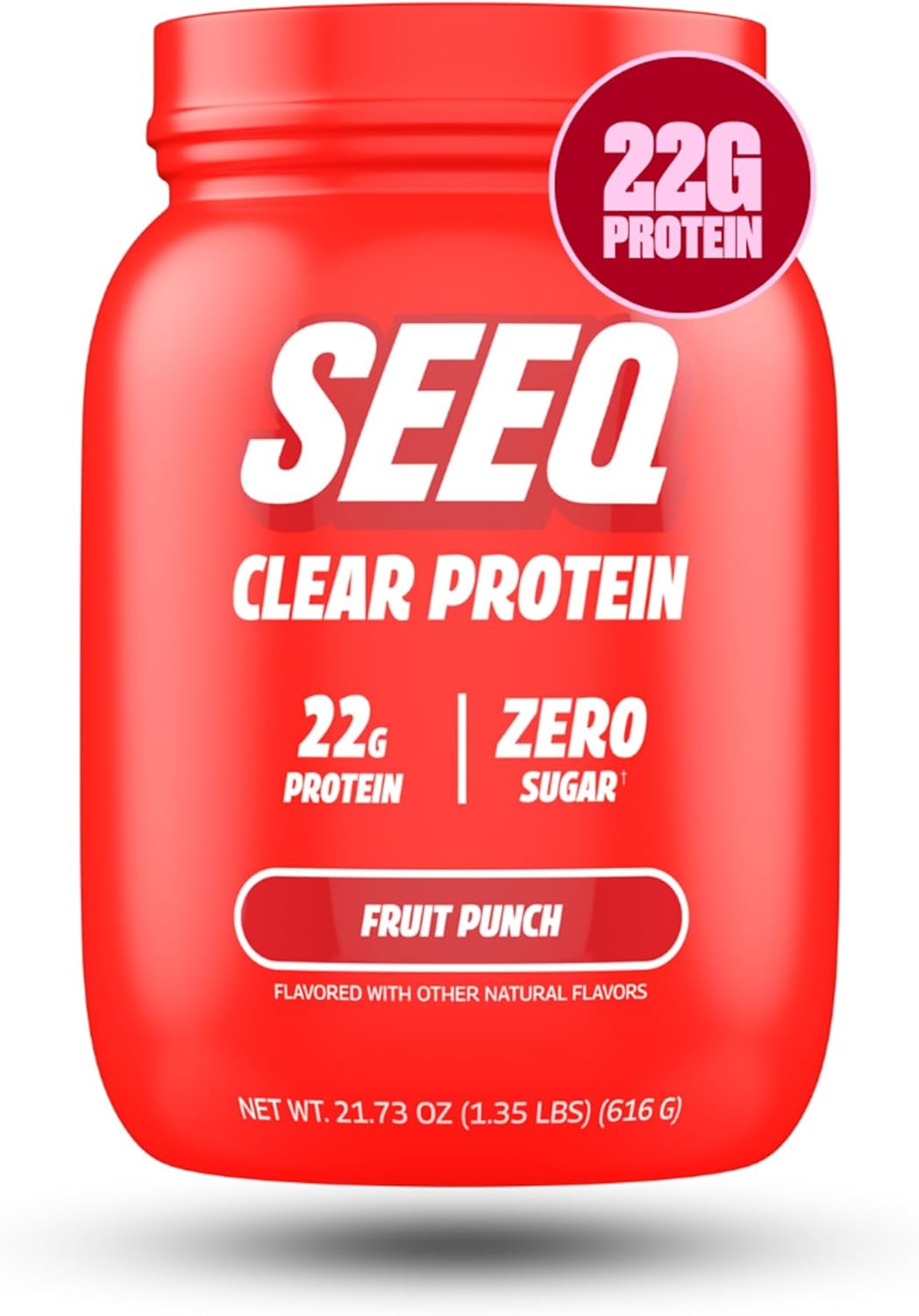 SEEQ Clear Protein Powder Fruit Punch 22 Servings Zero Sugar