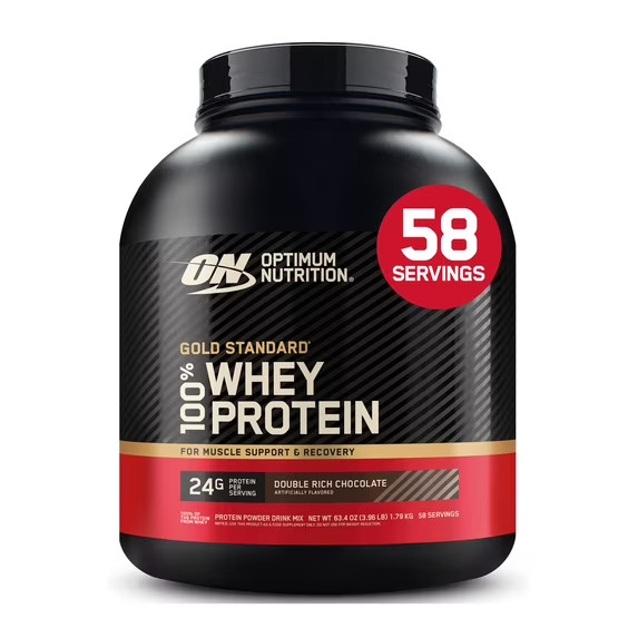 Optimum Nutrition Gold Standard 100% Whey Protein Powder, Double Chocolate 4lb