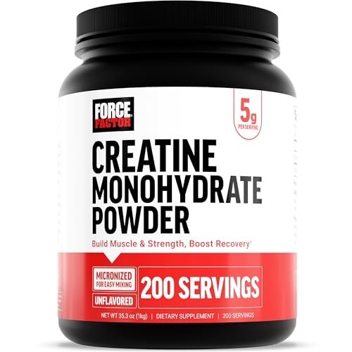 Creatine Monohydrate Powder 5g Unflavored 200 Servings Muscle Growth