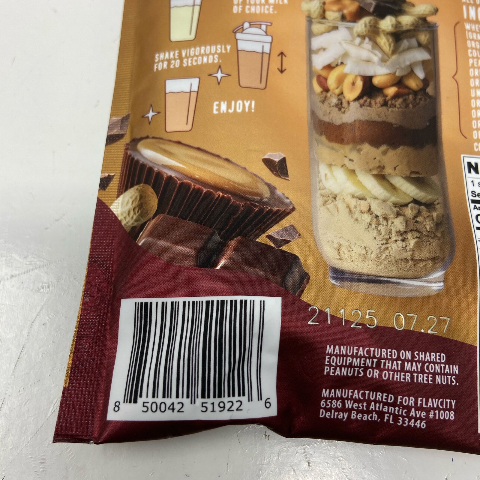FlavCity Chocolate Peanut Butter Protein Smoothie Packet 1.89oz