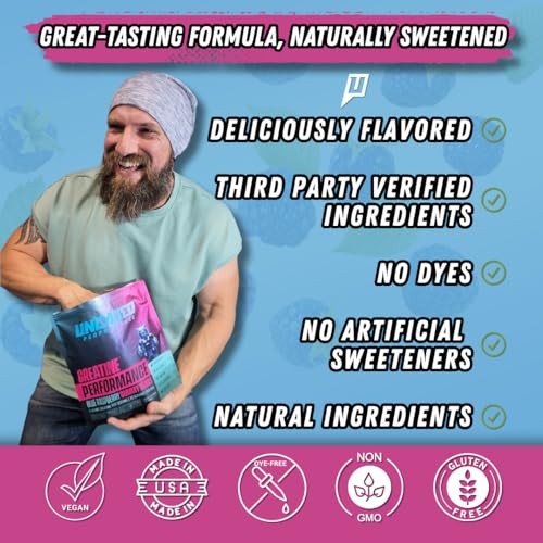 Uncaged Performance Creatine Monohydrate Gummies Blue Raspberry 5g 120 count