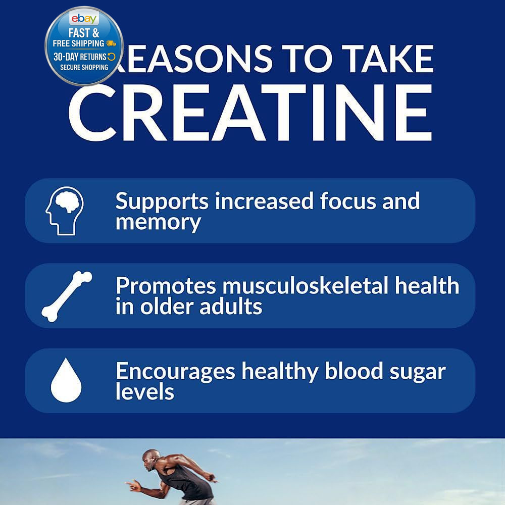 Creatine Monohydrate Powder, 102 Servings (Pack of 1), No Color