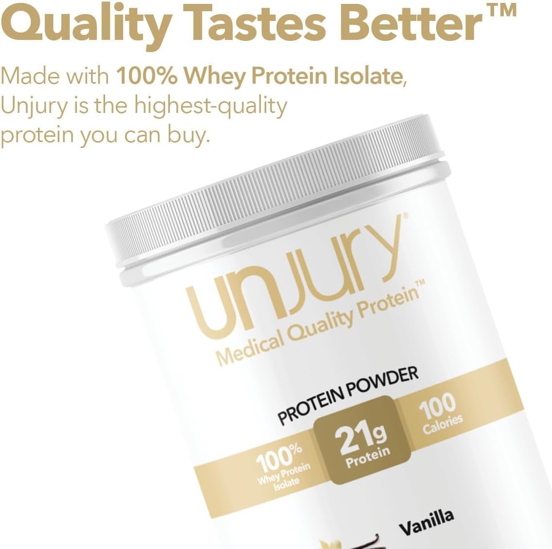 Unjury Whey Protein Powder | Vanilla | 21g 100% Whey Isolate Protein Powder |…