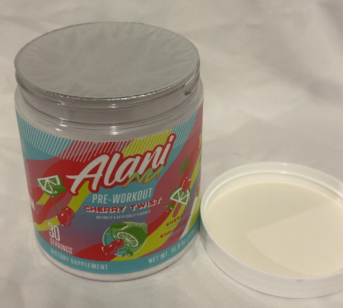 Alani Nu Pre Workout Cherry Twist 30 Servings (10.9 oz) Expires 01/2027