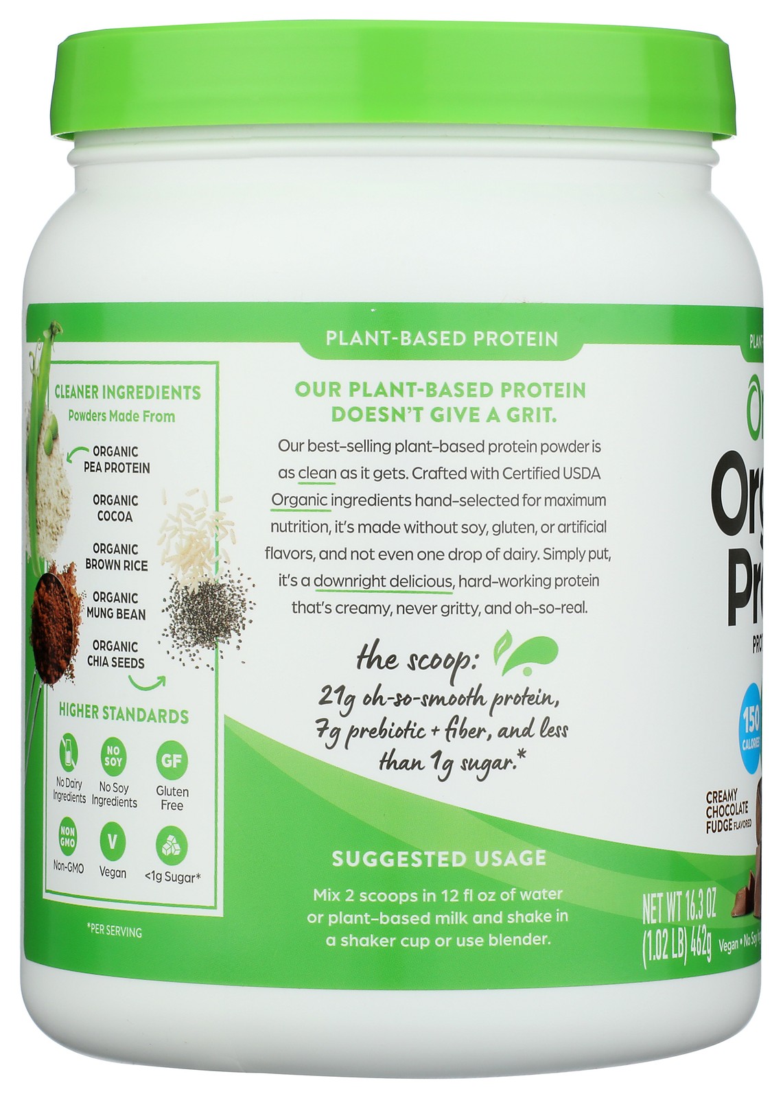 Organic Plant Based Protein Powder By Orgain Creamy Chocolate Fudge 1 Pack