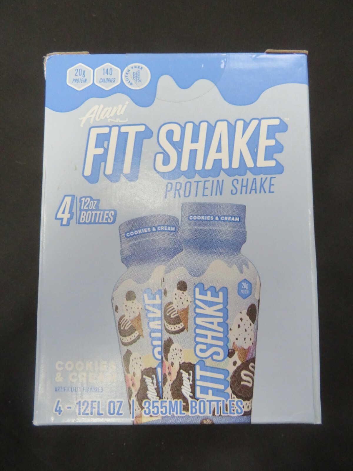 (4) Alani Nu Fit Shake Protein Shake Cookies & Cream Flavor 12 Oz Each ^