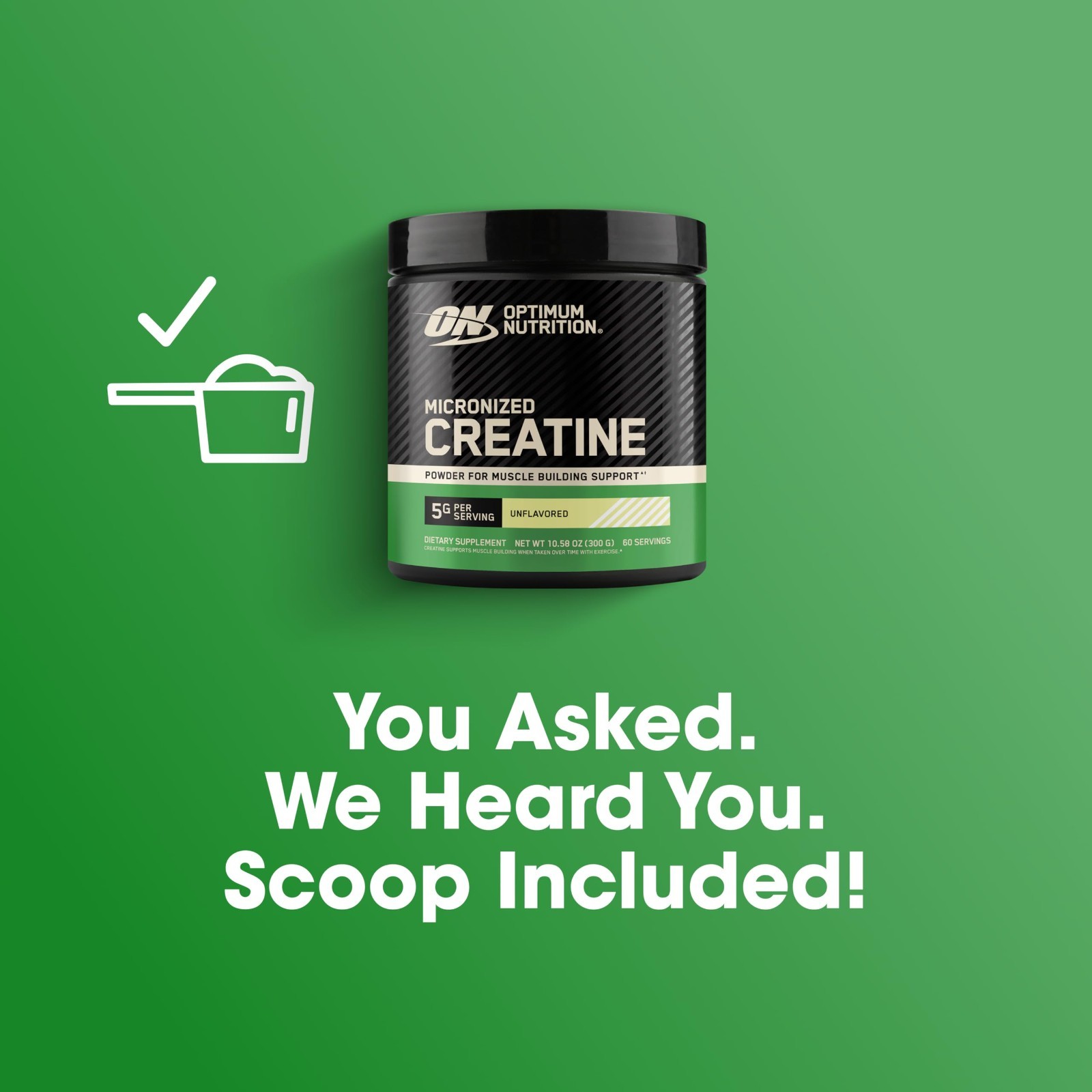 Micronized Creatine Monohydrate Powder – 5g per Serving, Supports Muscle Strengt