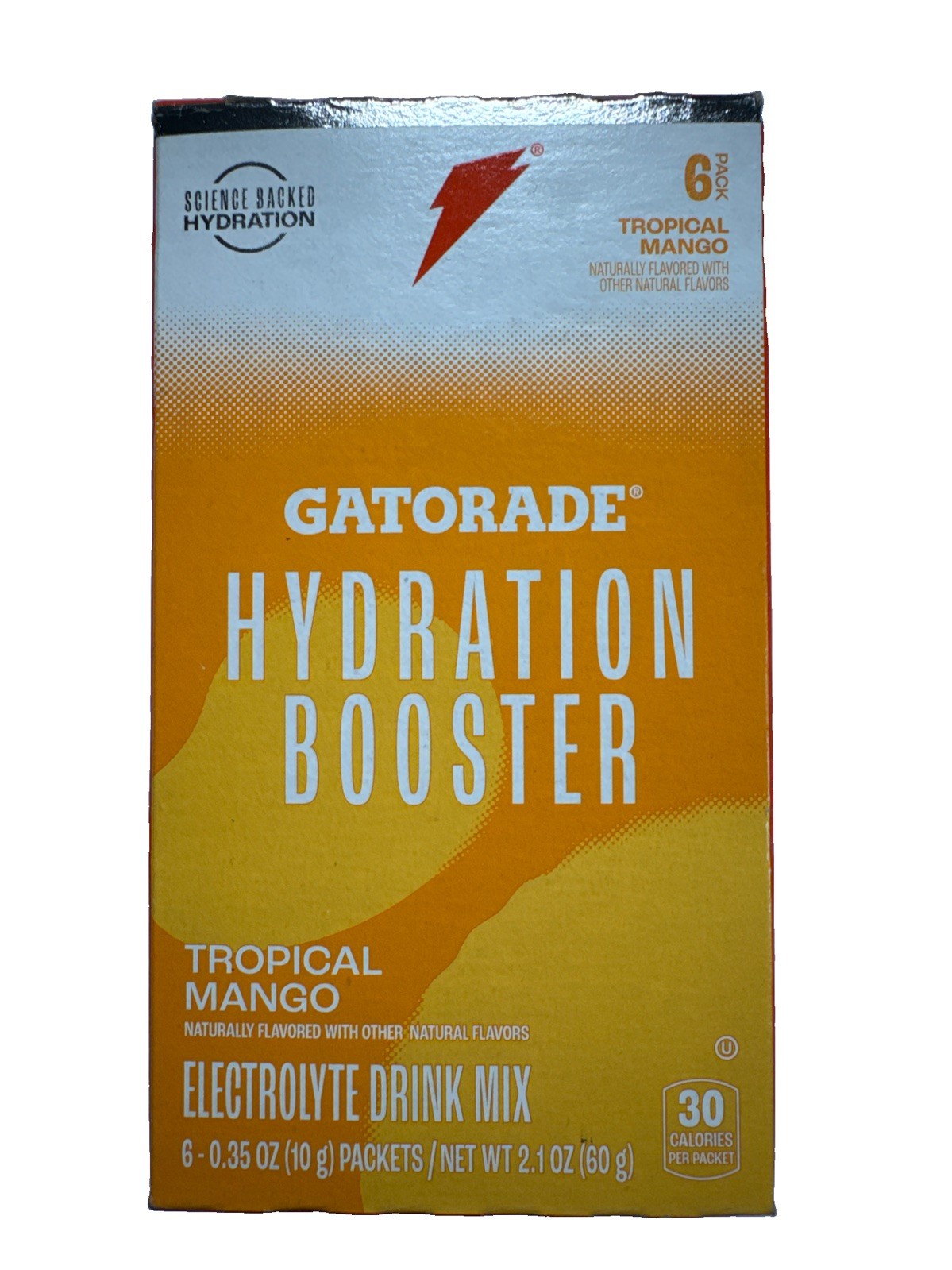 4 Boxes Gatorade Hydration Booster Tropical Mango Electrolyte Drink Mix 6 Ct