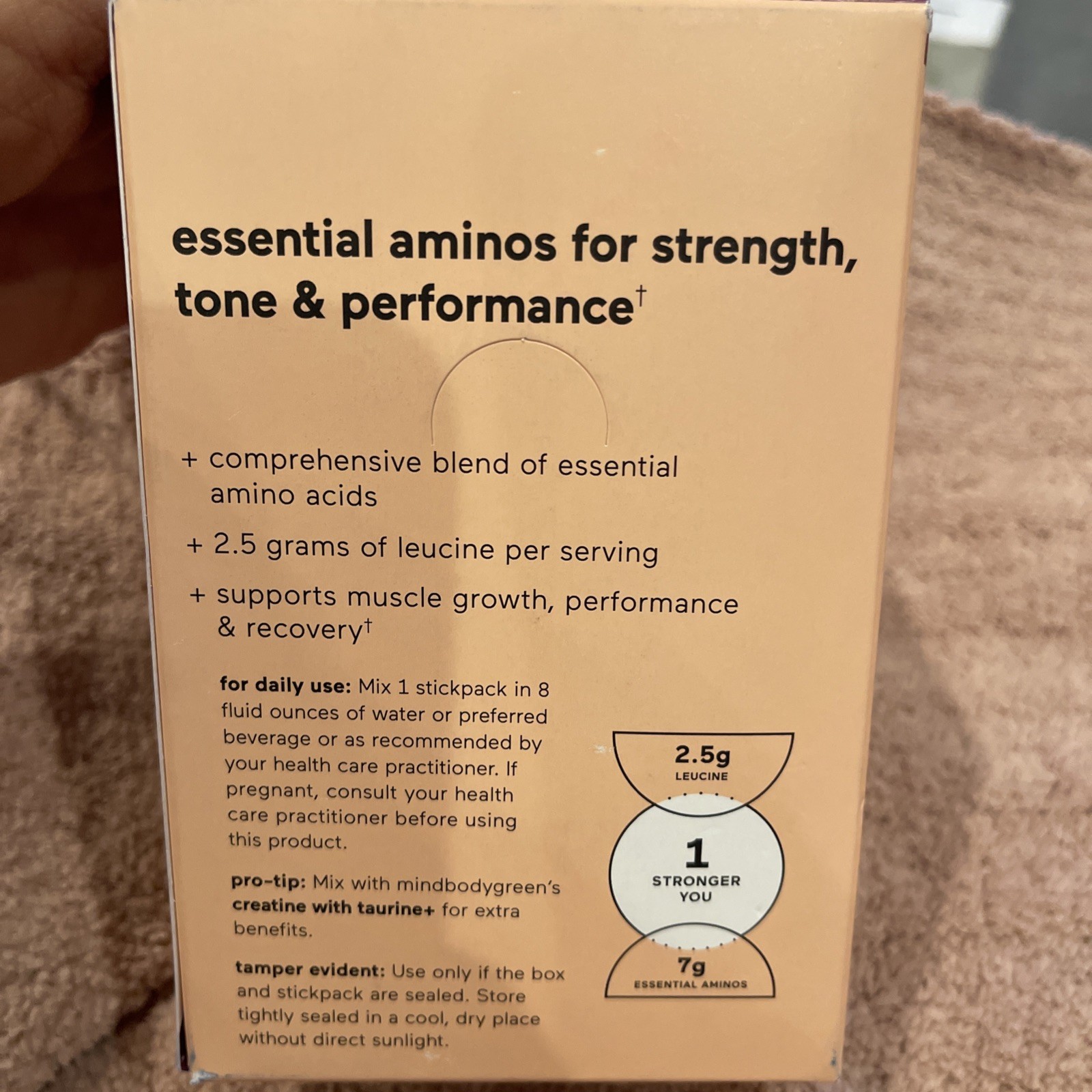 Mind Body Green Lean & Tone Aminos+ muscle tone + energy -leucine 30 serv -NIB