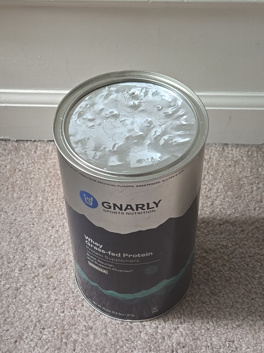 Gnarly Nutrition Whey Grass-Fed Protein Vanilla 32 oz * SEALED READ Exp 11/2026