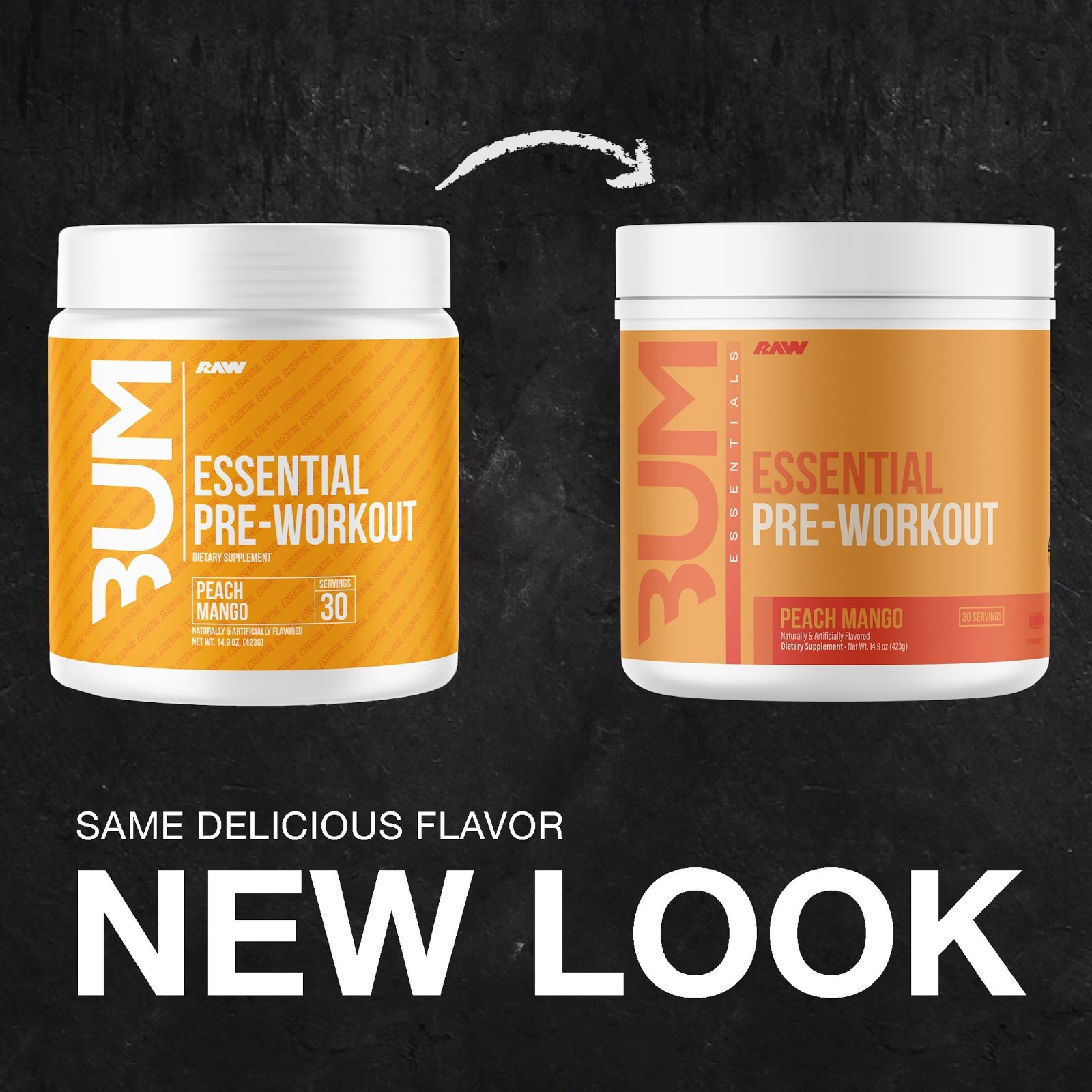 Essential Pre Workout Powder – Energy Drink for Men & Women, Peach Mango Flavor