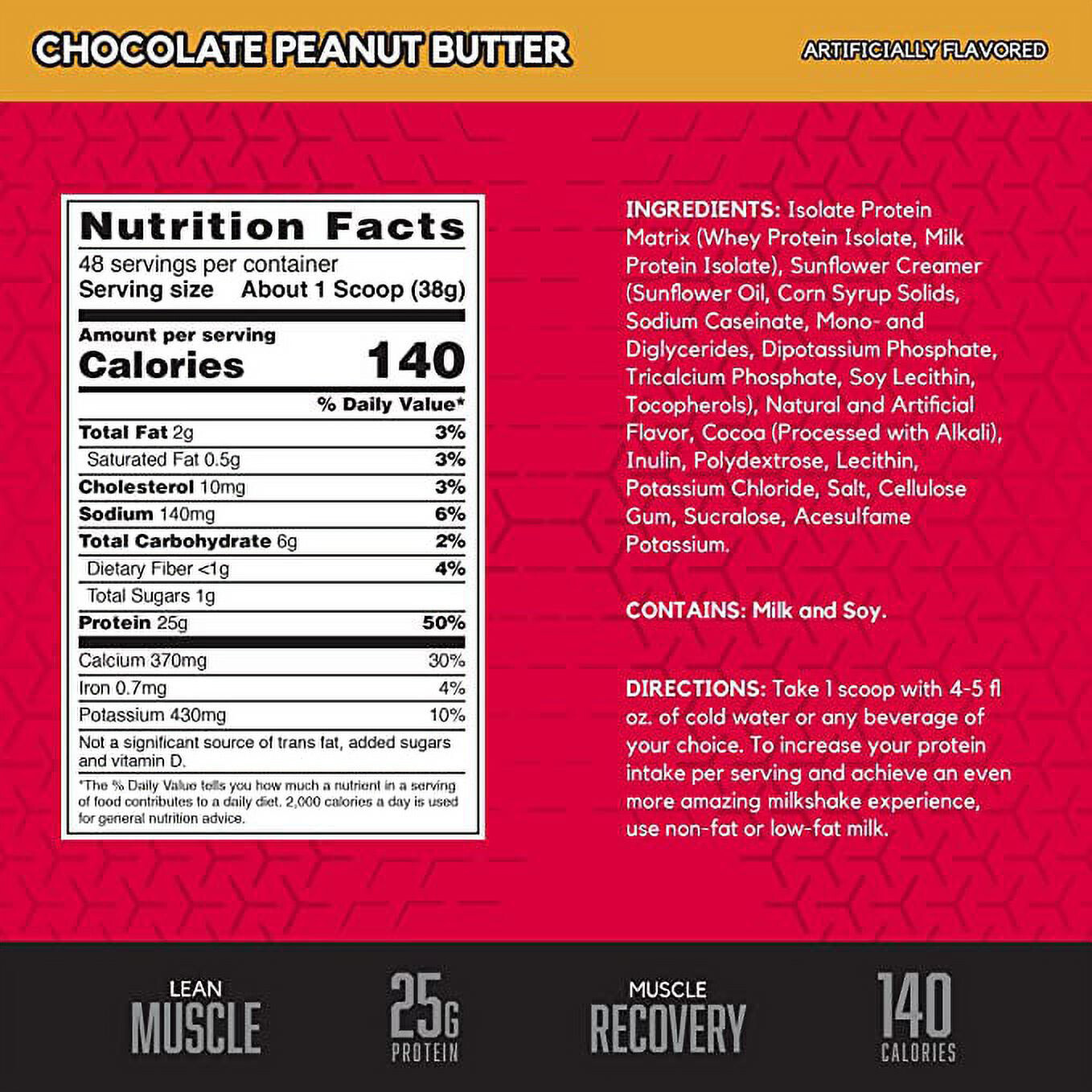 BSN SYNTHA-6 Isolate Protein Powder, Chocolate Peanut Butter, 48 Servings