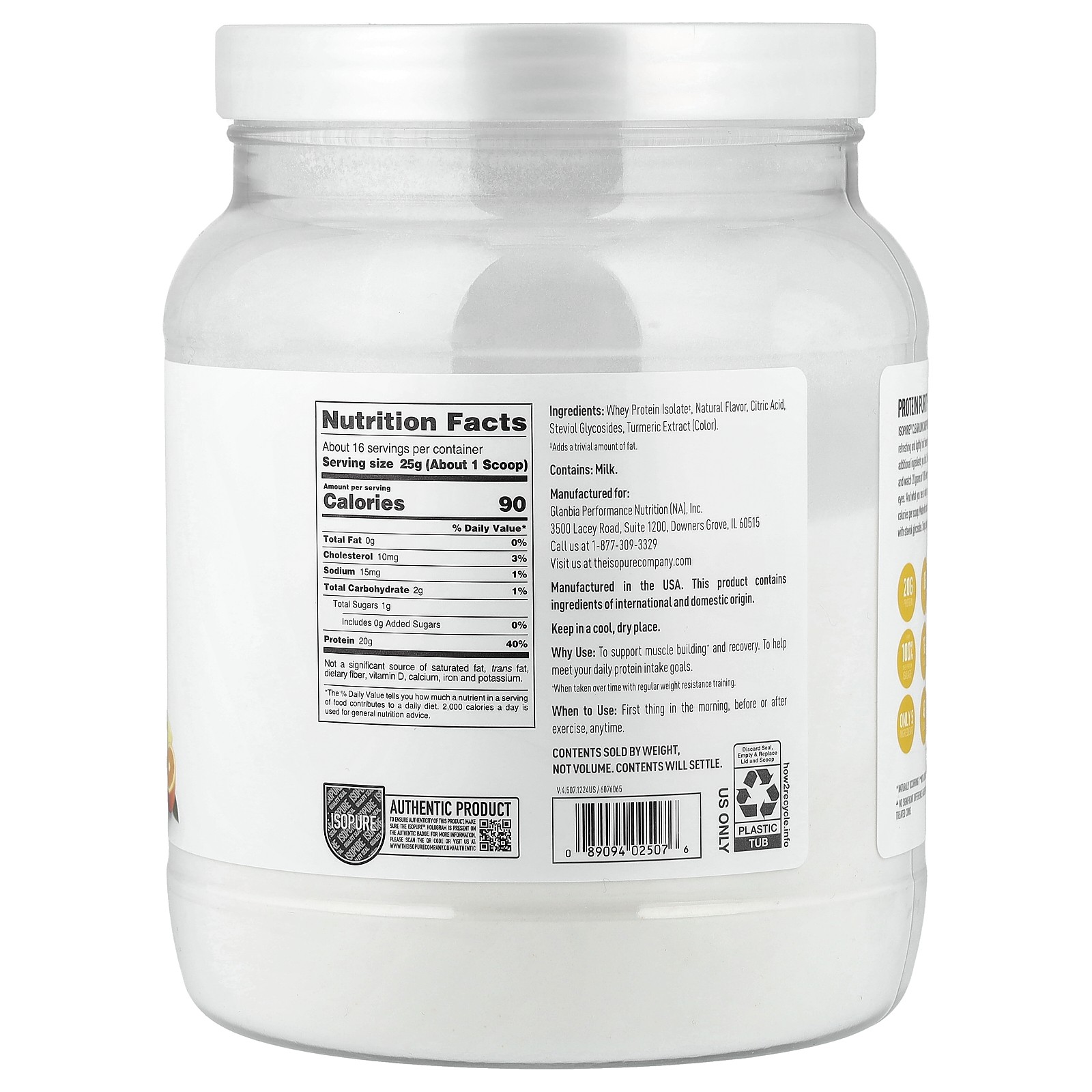 Infusions Protein Powder, Pineapple Orange Banana, 14.1 oz (400 g)