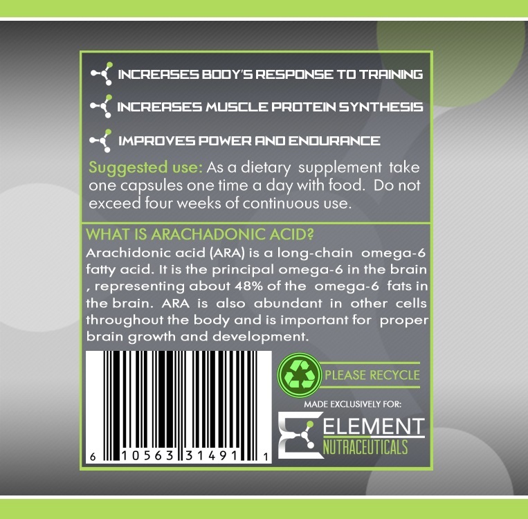 ARACHIDONIC ACID – 350 MGS Per Serving – 120 Servings Per Bottle