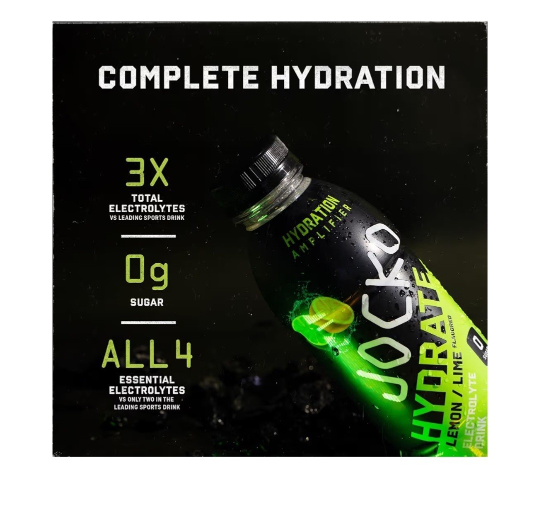 Jocko Fruit Punch Electrolyte Drink 16 fl oz Bottles 12 Pack Zero Sugar