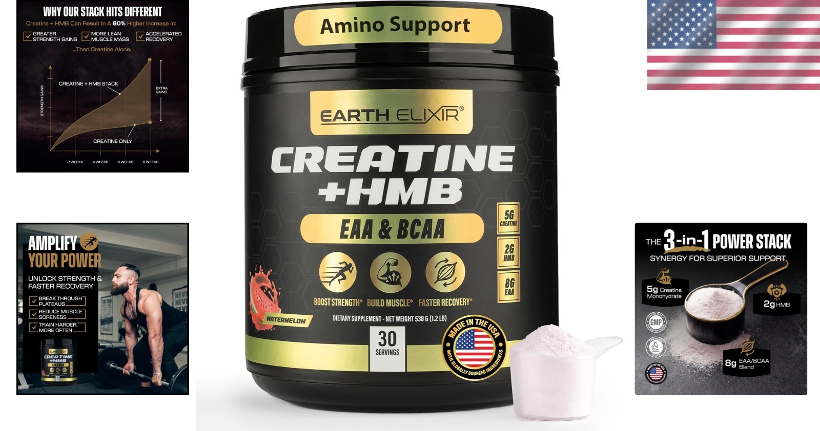 Strength Stack with Creatine Monohydrate