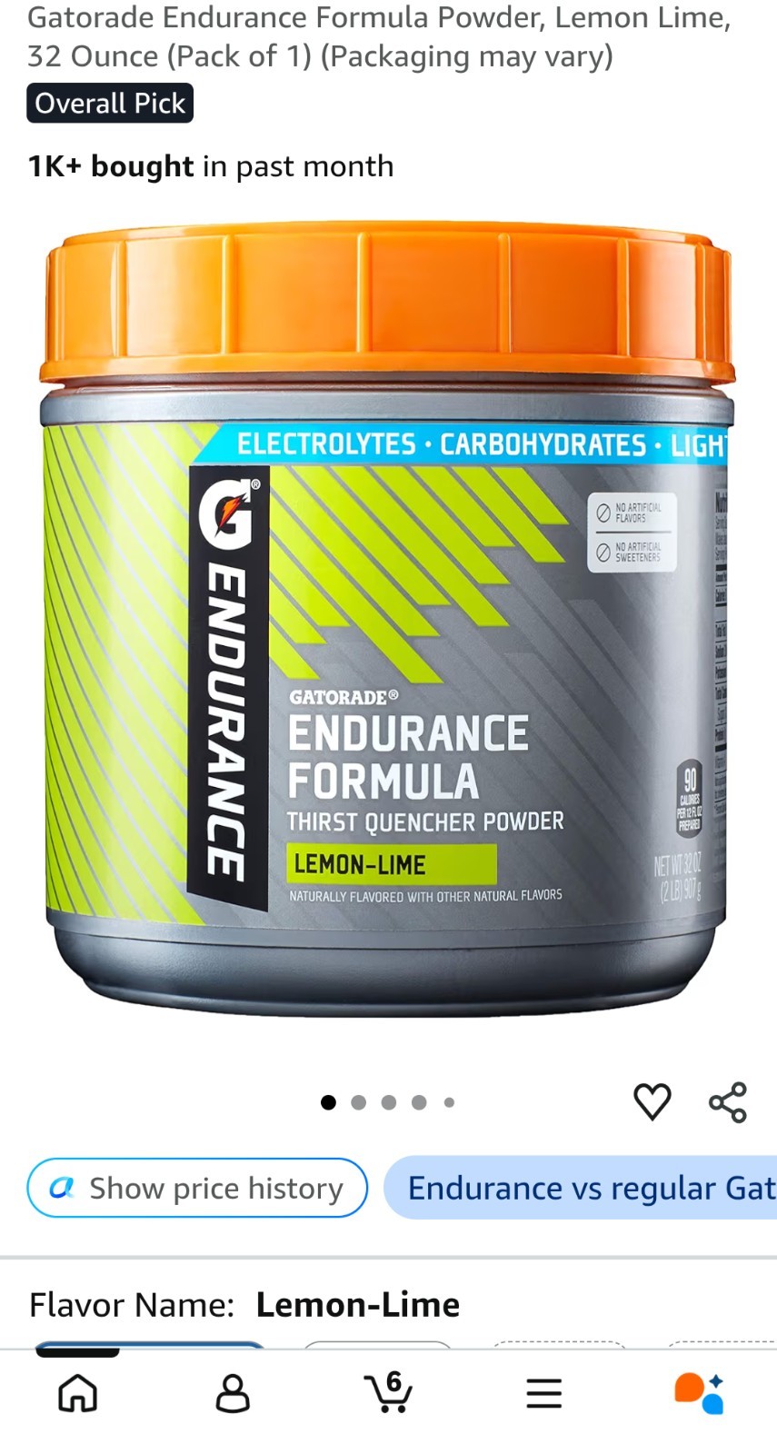 Gatorade Endurance Formula Electrolytes Powder Thirst Quencher 32 oz Lemon Lime