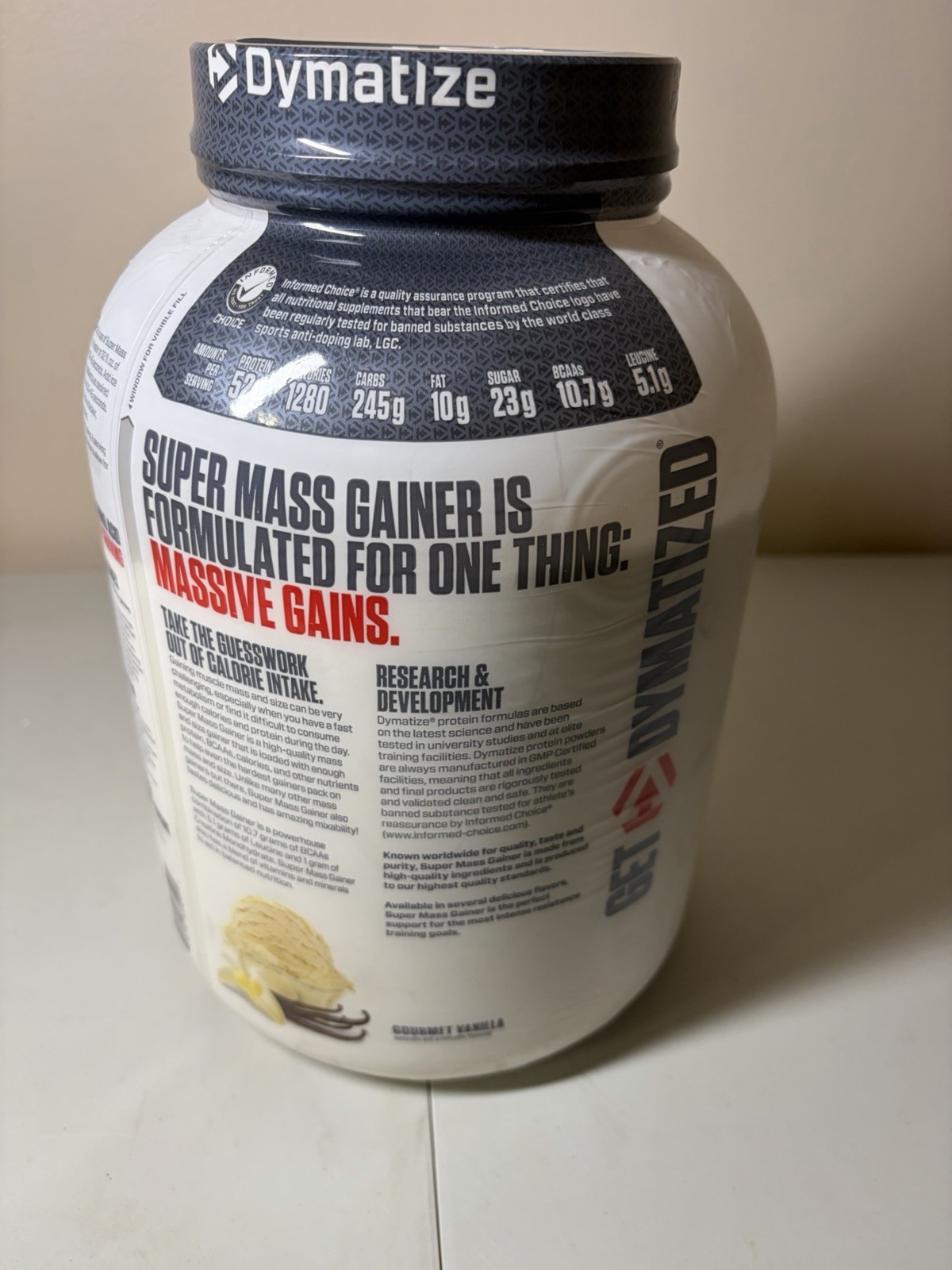 Dymatize Super Mass Gainer Gourmet Vanilla 6lb Sealed 8 Servings