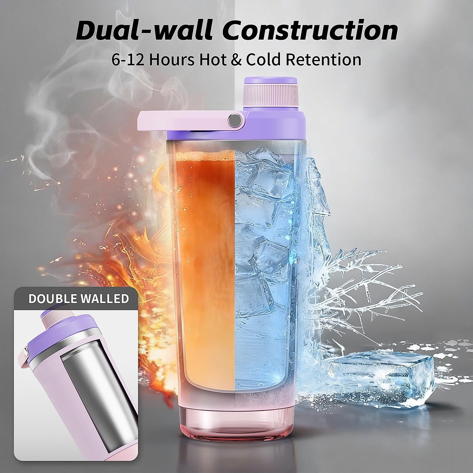 Prochain Insulated Stainless Steel Shaker Bottle Metal Shaker Cup For Protein