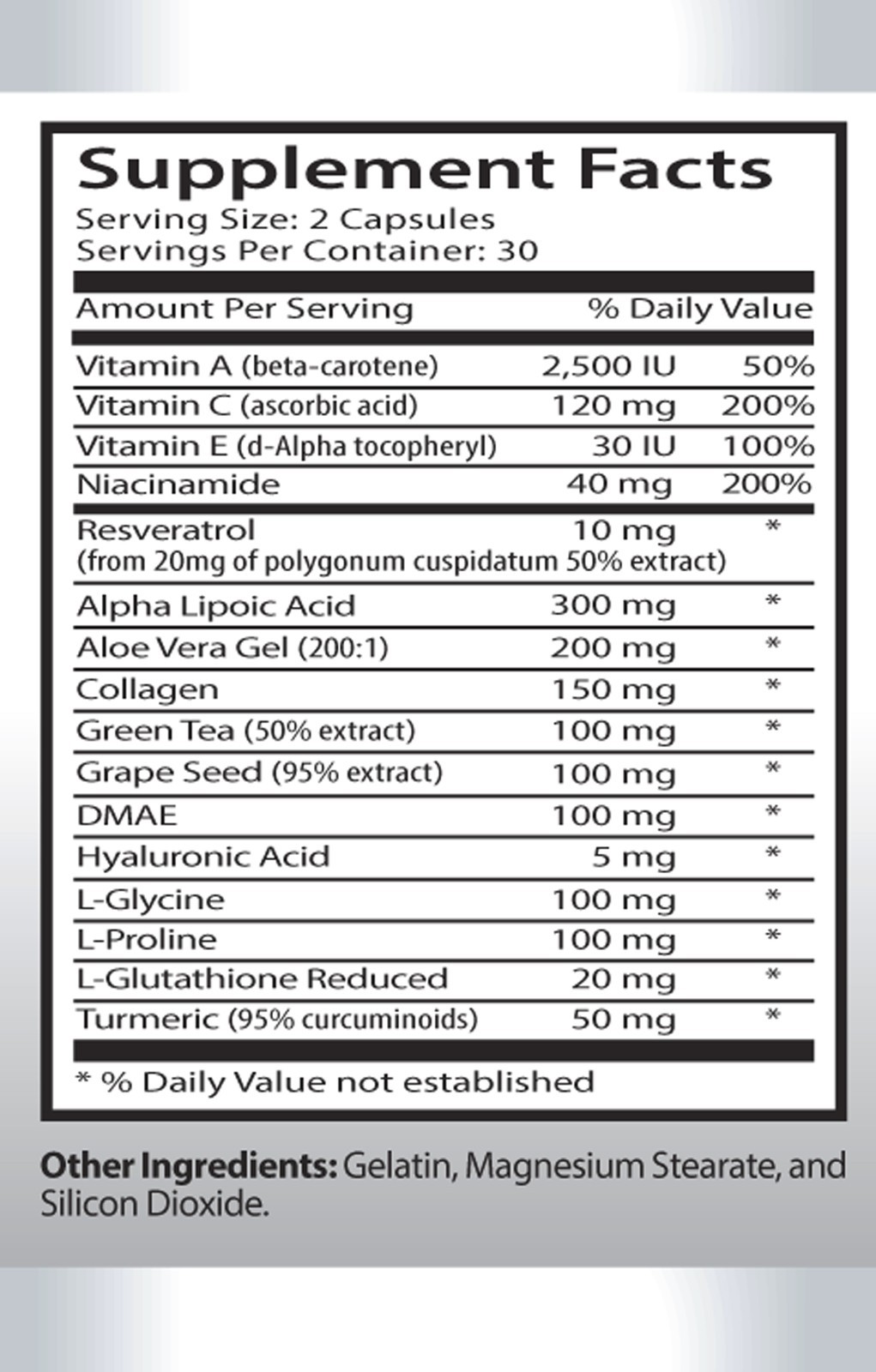 Aloe vera powder – ANTI WRINKLE COMPLEX 1395mg – immune support supplement – 2 B